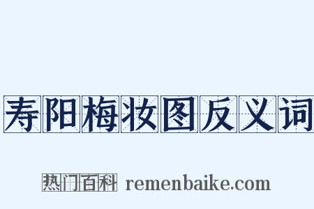 寿阳梅妆图反义词是什么意思的图片